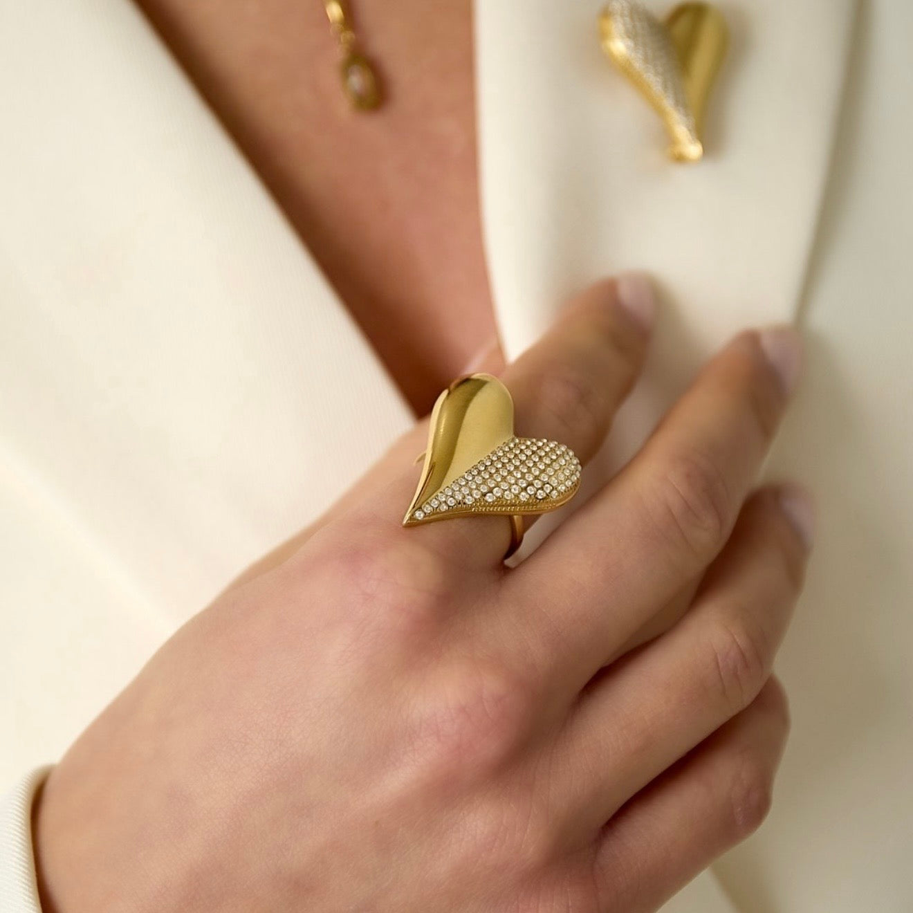 RING - BIG DIAMOND HEART